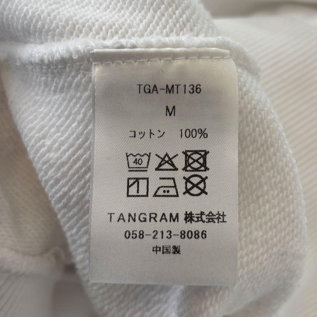 TANGRAM タングラム ハーフジップスエット 白 Mサイズ