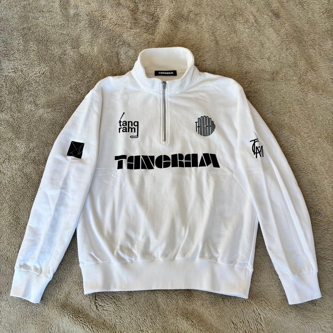 TANGRAM タングラム ハーフジップスエット 白 Mサイズ