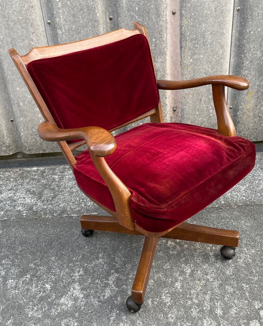 稀少/カリモク/コロニアル/デスクチェア/アームチェア /回転椅子/椅子/②