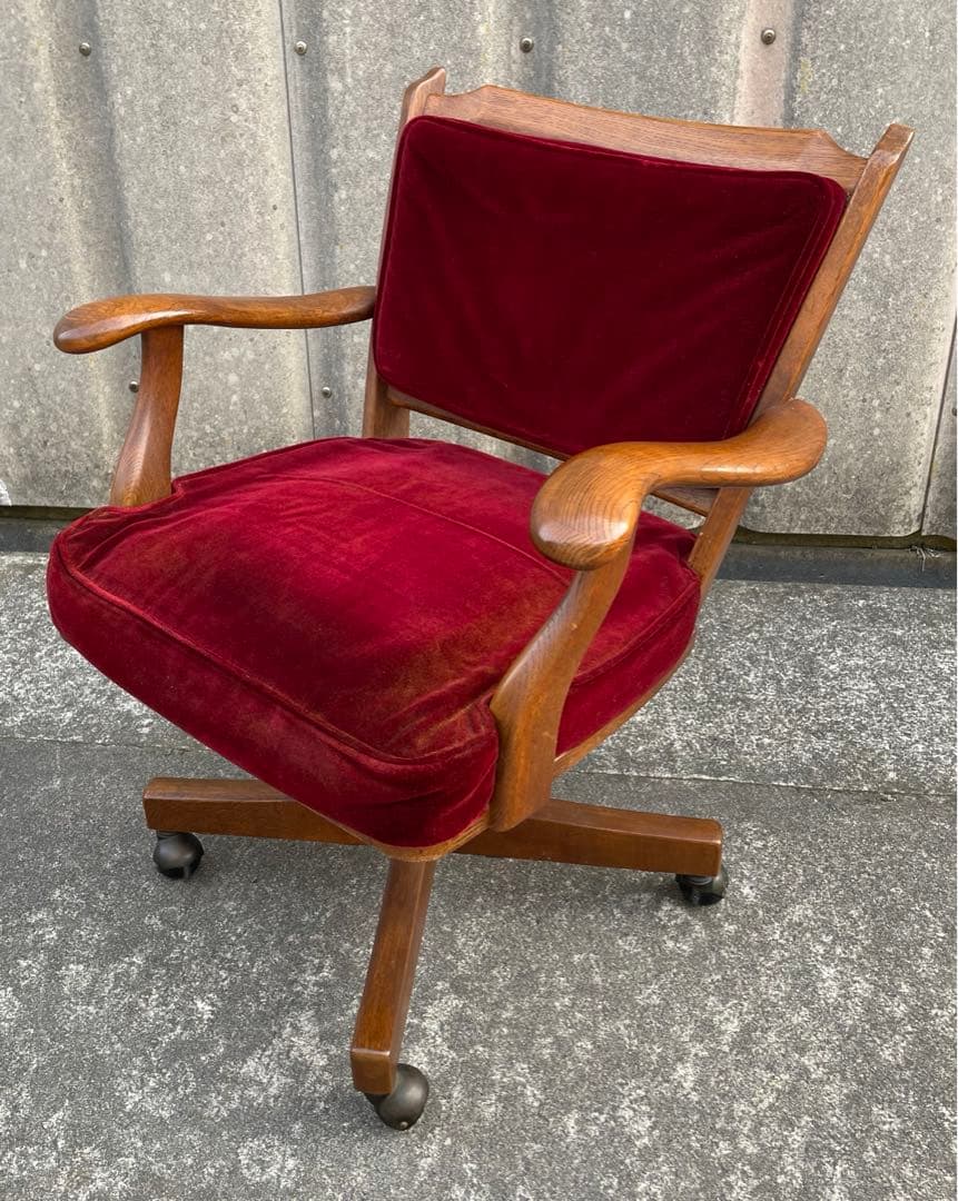 稀少/カリモク/コロニアル/デスクチェア/アームチェア /回転椅子/椅子/②