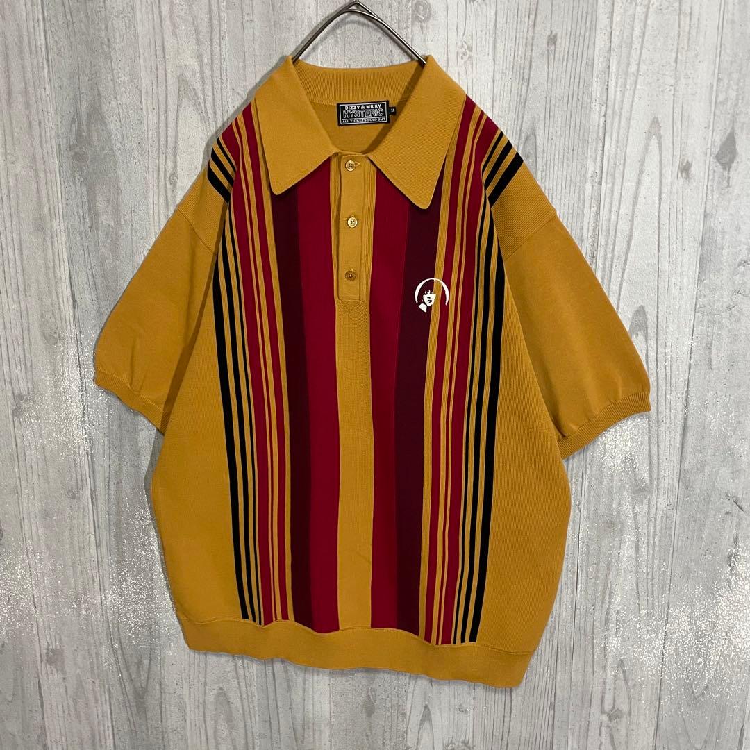 【最高カラー】ヒステリックグラマー　刺繍サークルガールロゴ　ニットポロ　XL