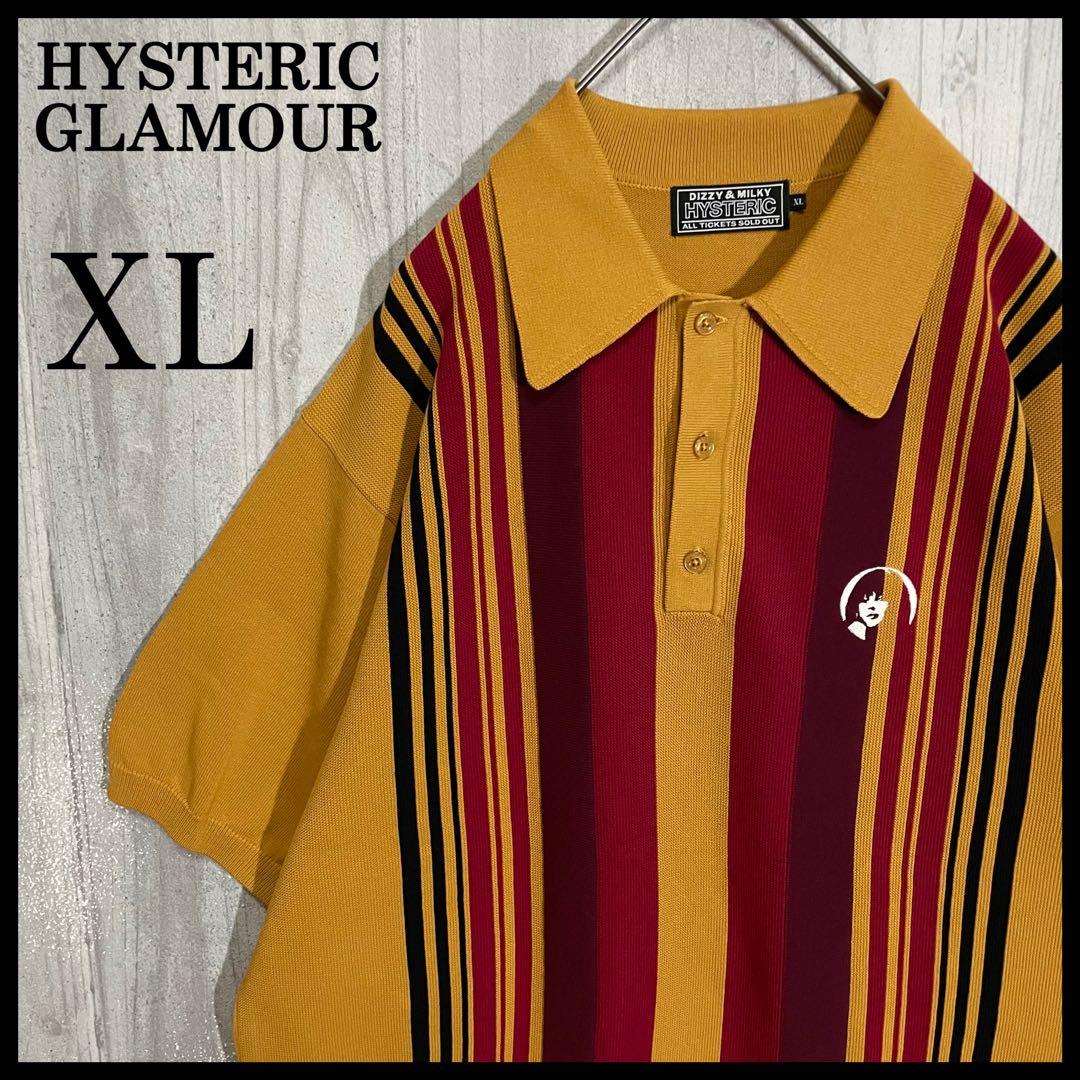 【最高カラー】ヒステリックグラマー　刺繍サークルガールロゴ　ニットポロ　XL