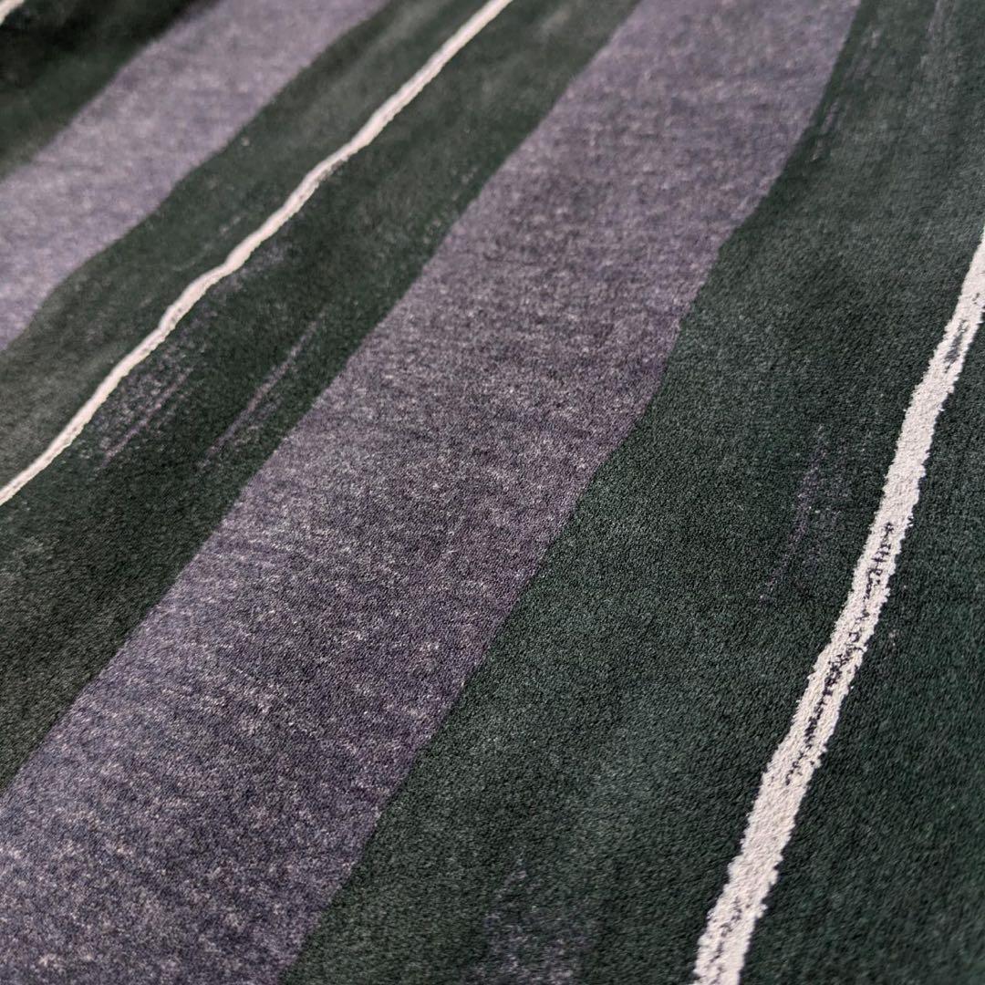 45R ふわふわ裏毛ポンチョ/レジメンストライプ　サイズ0 日本製