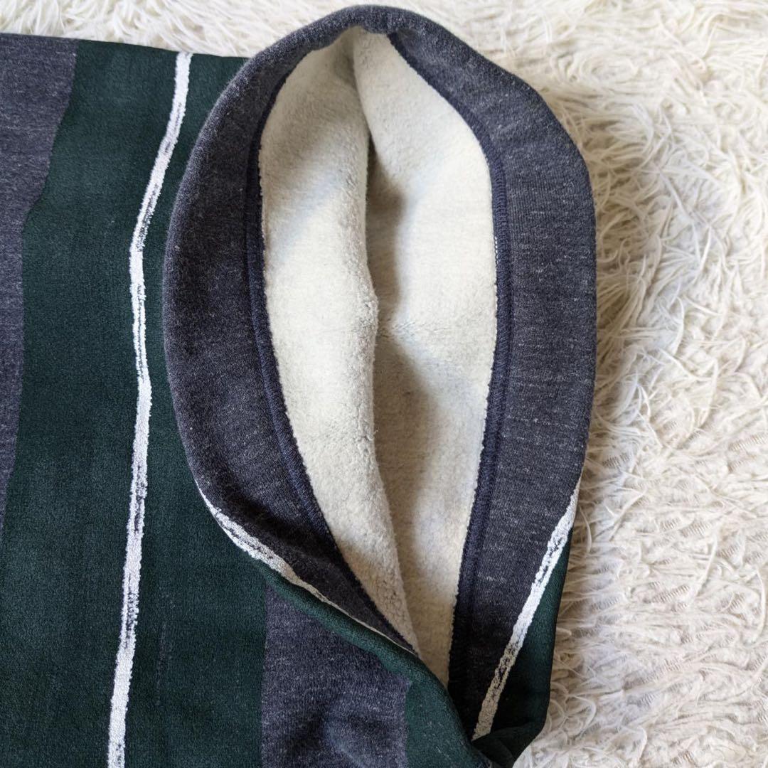 45R ふわふわ裏毛ポンチョ/レジメンストライプ　サイズ0 日本製