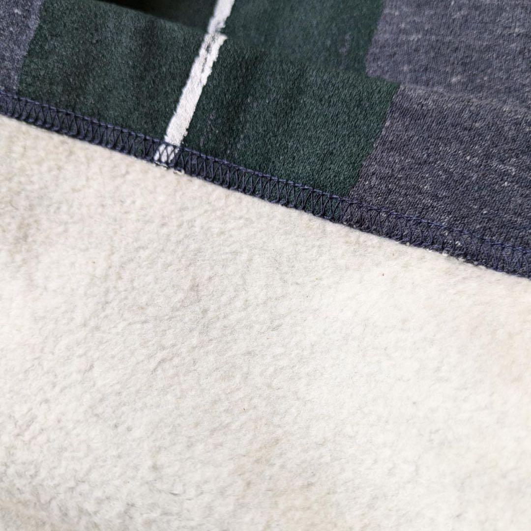 45R ふわふわ裏毛ポンチョ/レジメンストライプ　サイズ0 日本製