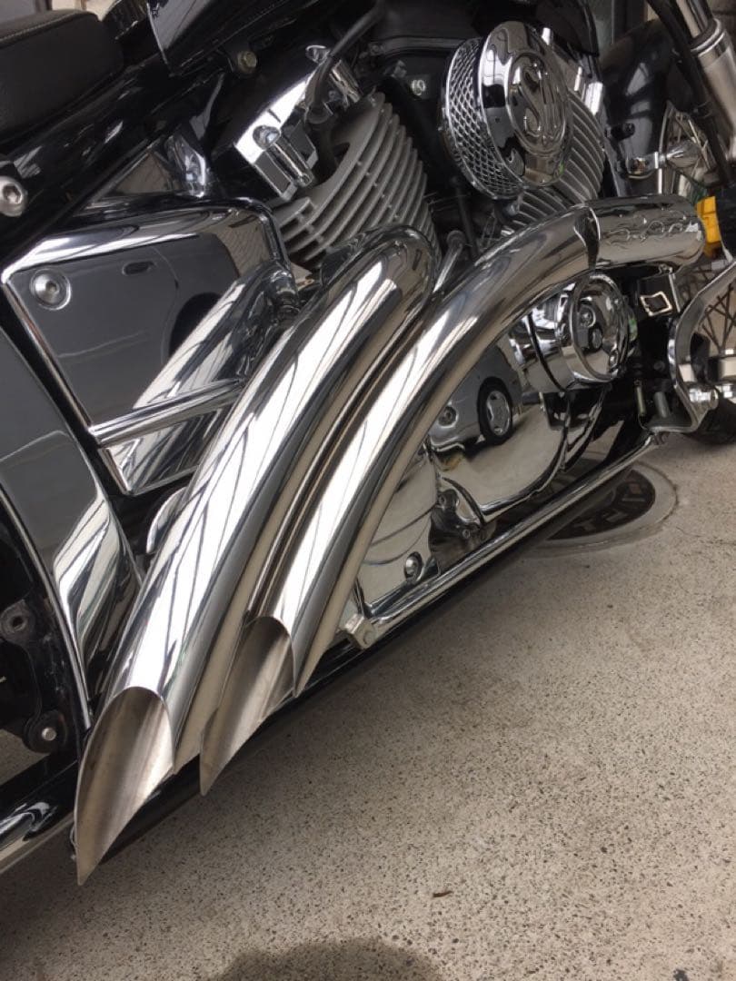 ドラッグスター400 マフラー　ベントマフラー