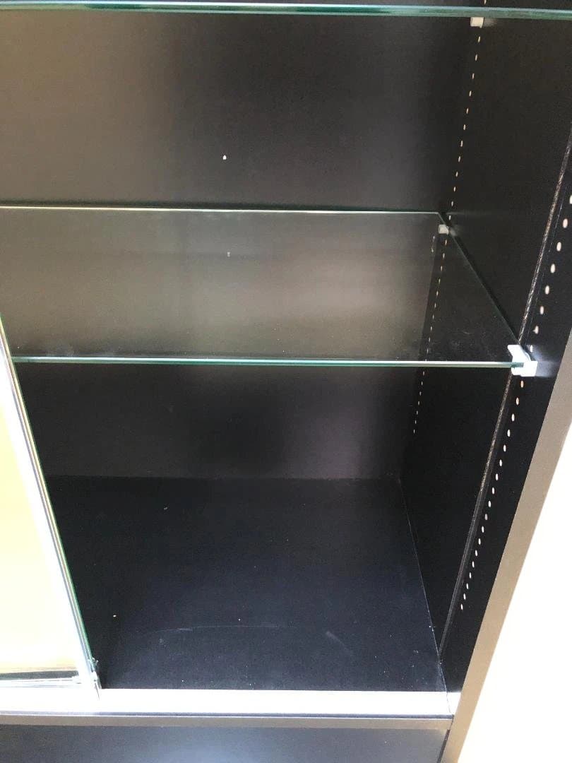 送料無料 JAJAN　コレクション ガラスショーケース 鍵付き 黒 251106