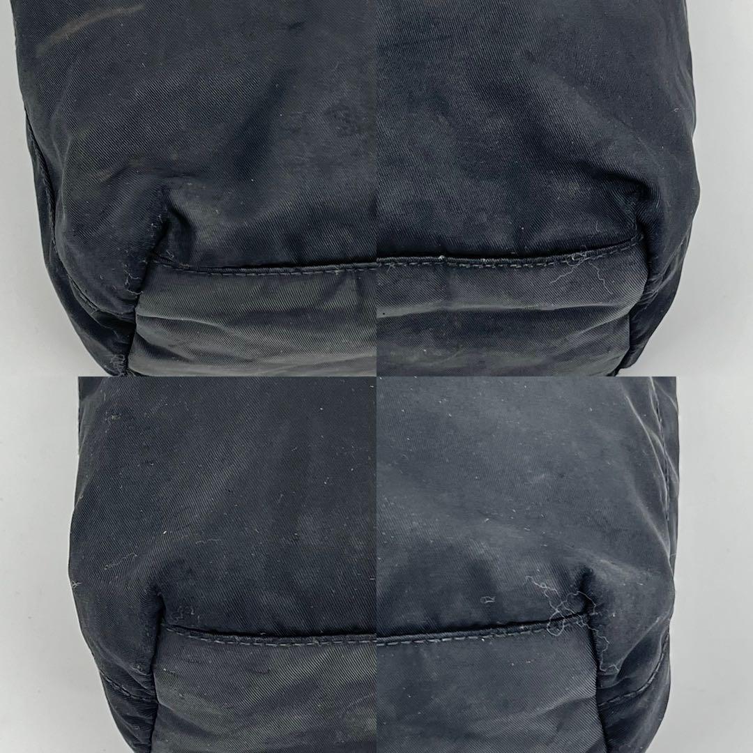 PRADA ハンドバッグ トートバッグ 手提げ 三角ロゴ テスートナイロン 黒