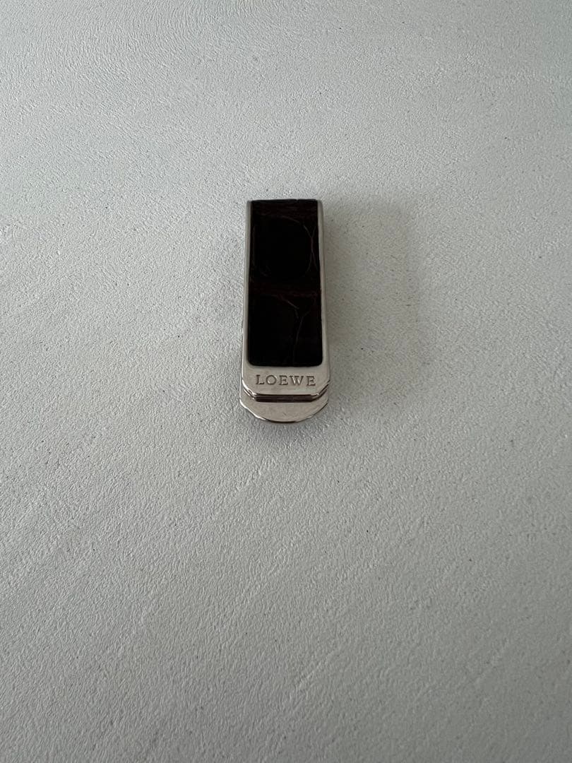 LOEWE ブラウン　マネークリップ　クロコダイル