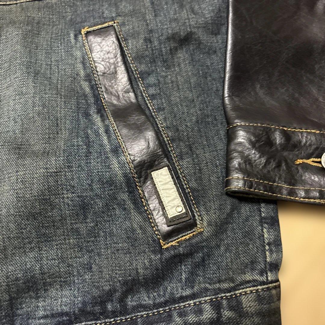 0*R様 PELLEPELLE デニム・レザーコンビジャケット 激レア