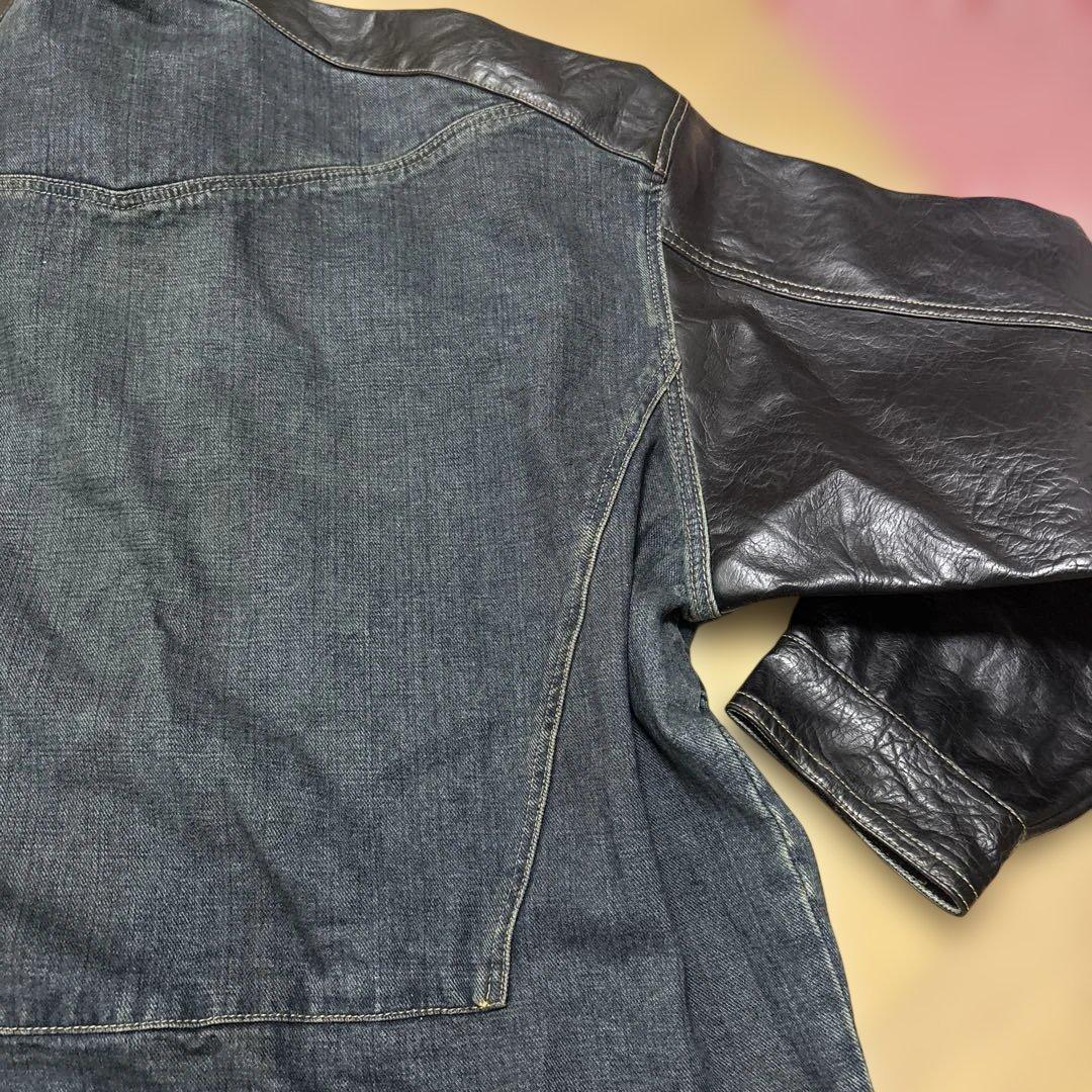 0*R様 PELLEPELLE デニム・レザーコンビジャケット 激レア