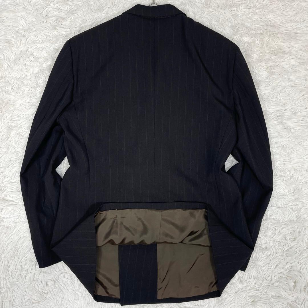 美品✨ジョルジオアルマーニ スーツ セットアップ ダブル ストライプ ブラウン系