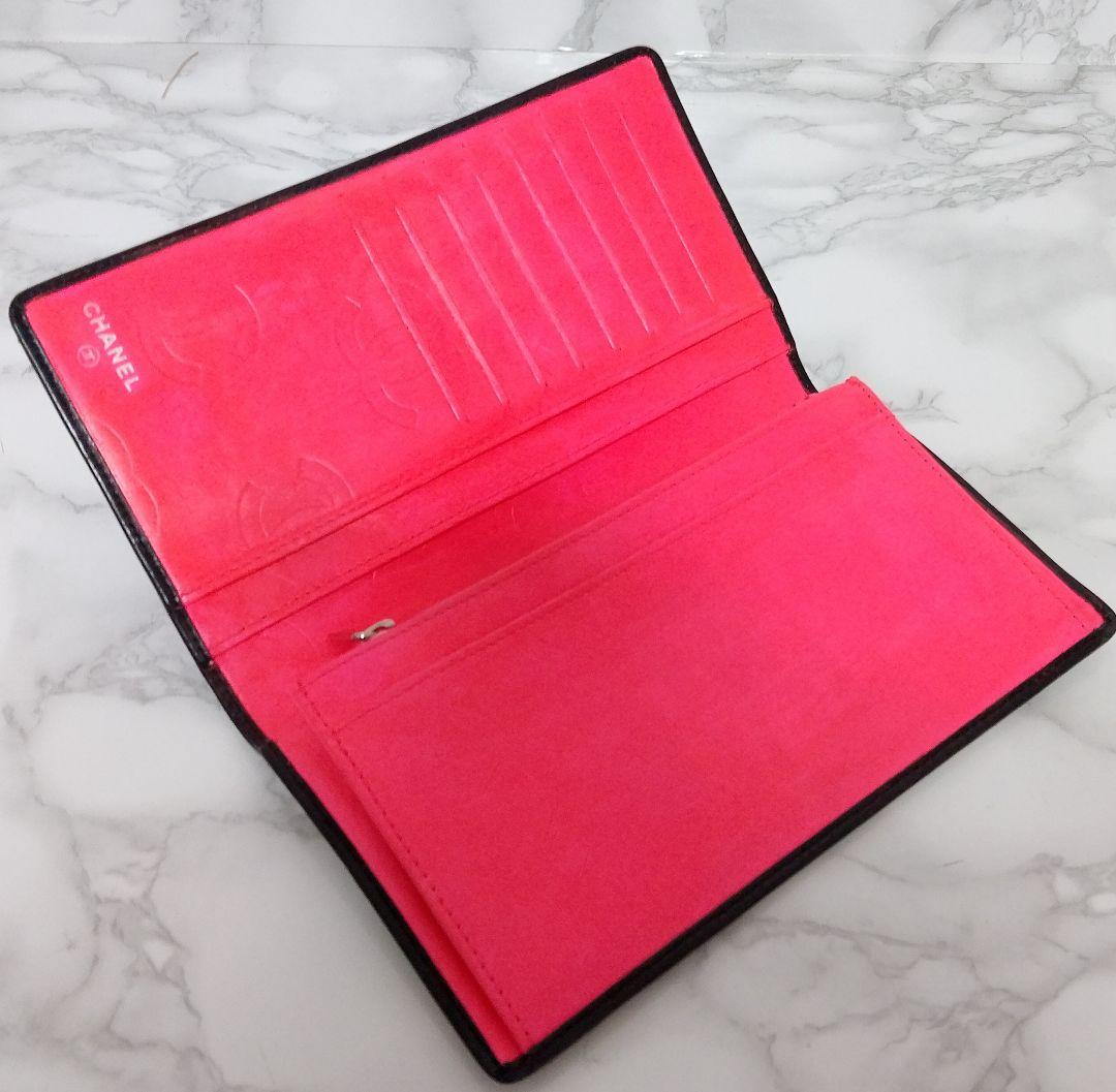 CHANEL カンボンライン 長財布 ブラック　マトラッセ