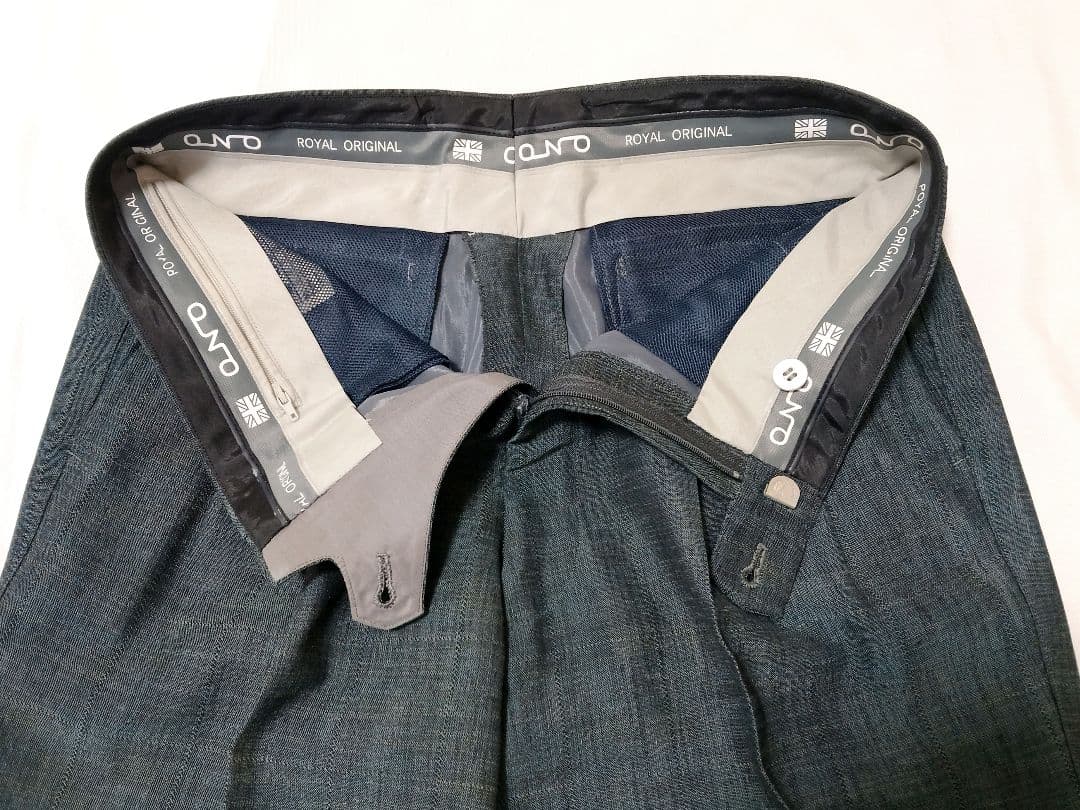 【ビンテージ】ファッション・スーツ セットアップ 碧系 英国 オーダー 希少！