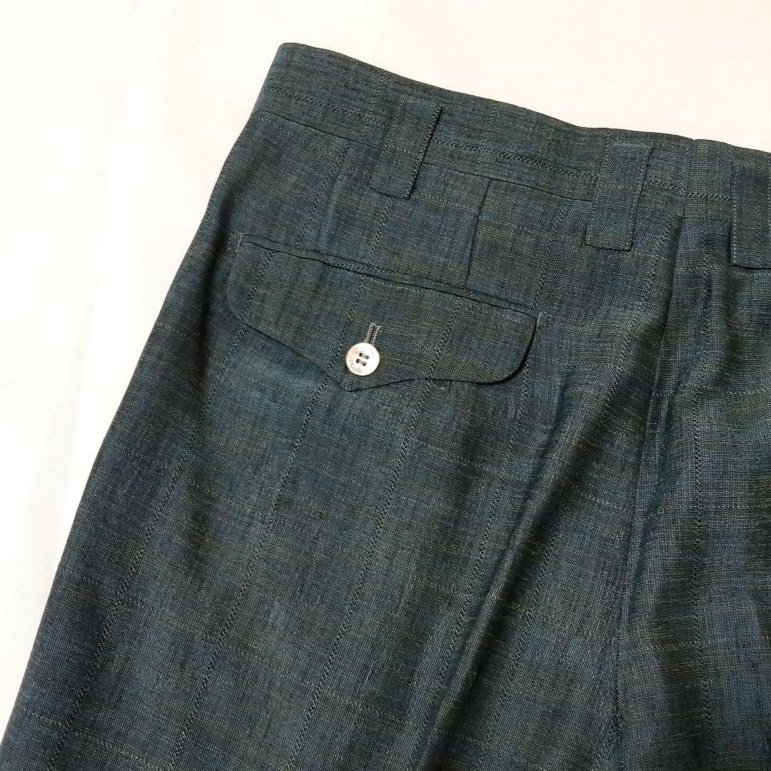 【ビンテージ】ファッション・スーツ セットアップ 碧系 英国 オーダー 希少！