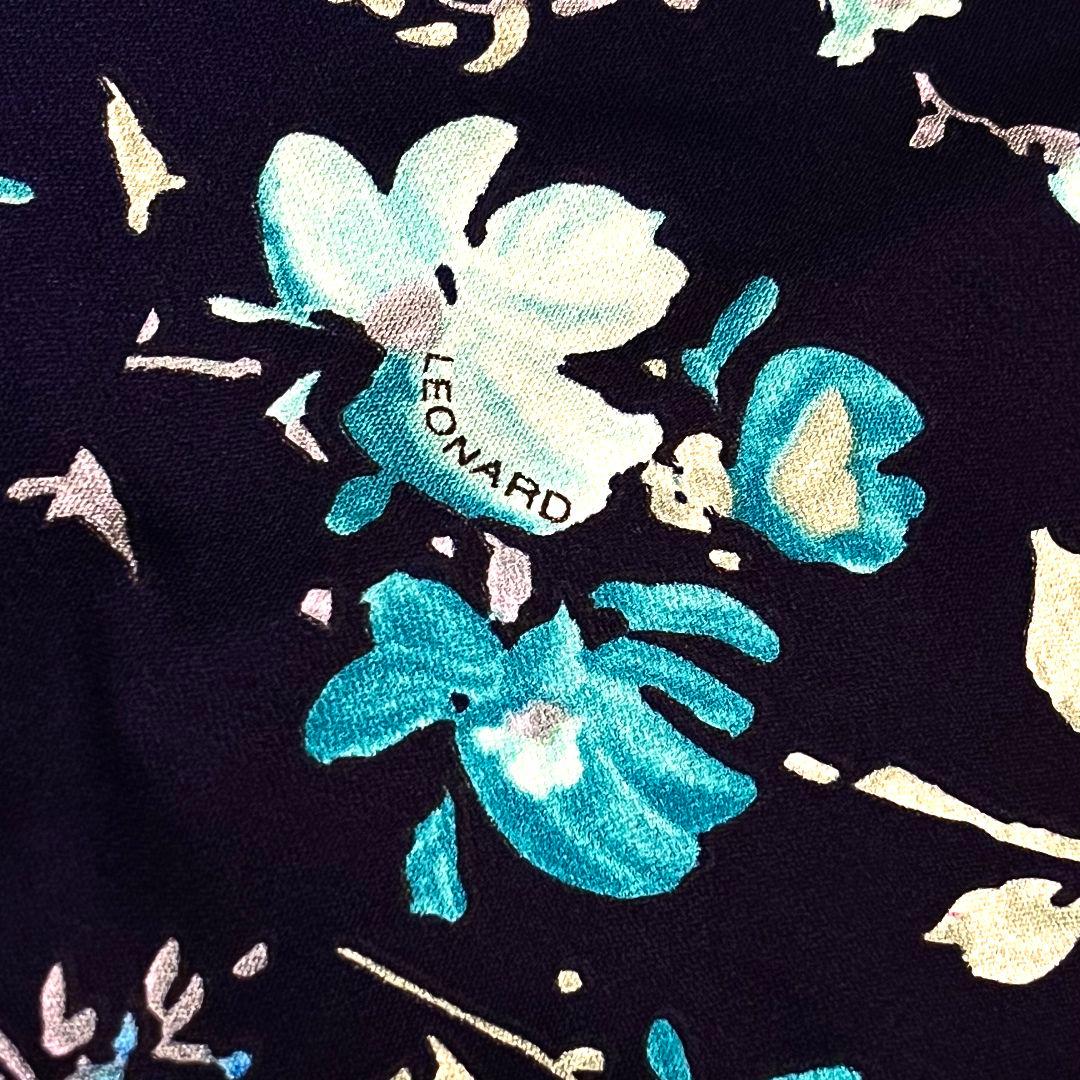 【最高級✨】【L】LEONARD 花柄 ジャケット トリアセテート65%