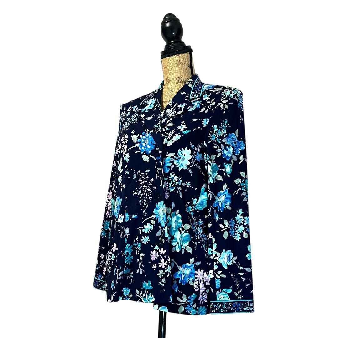 【最高級✨】【L】LEONARD 花柄 ジャケット トリアセテート65%