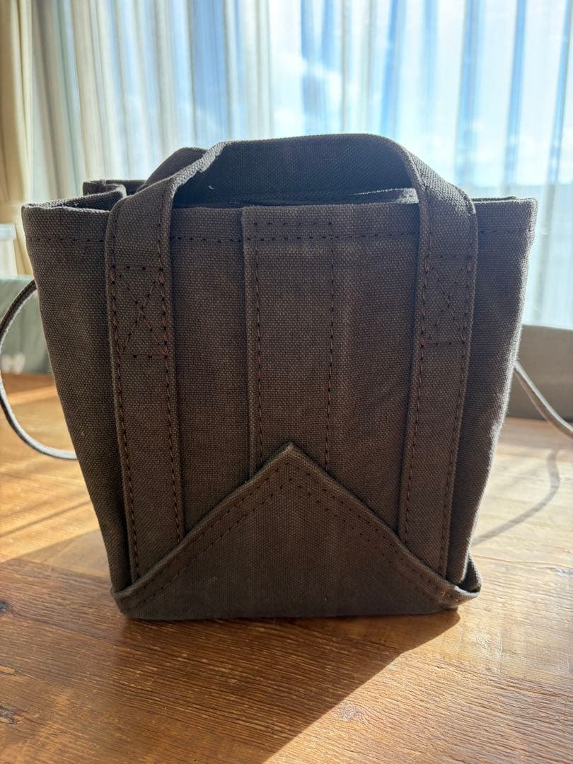 お値下中　エバゴス ebagos キャンバスカゴ袋ショルダーカーキ付属品付