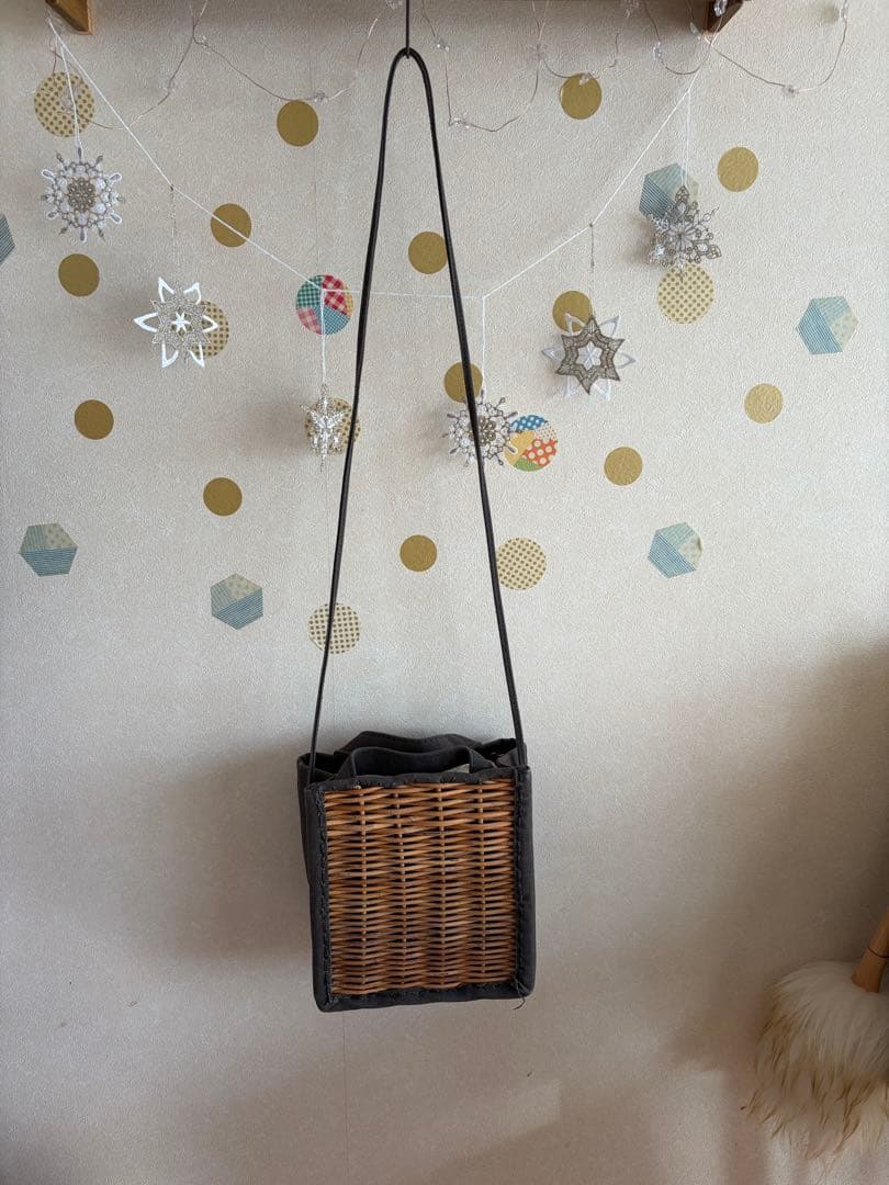 お値下中　エバゴス ebagos キャンバスカゴ袋ショルダーカーキ付属品付