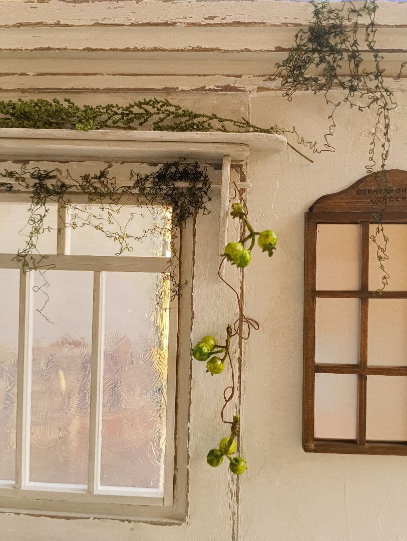 NO.100　木製 ドールハウス　背景ボード