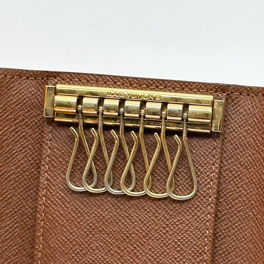 ルイヴィトン ミュルティクレ 6連 モノグラム ブラウン　コンパクト キーケース