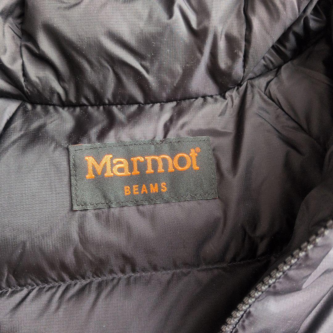 Marmot BEAMS別注 ダウン フード付き ポンチョ ケープ コート