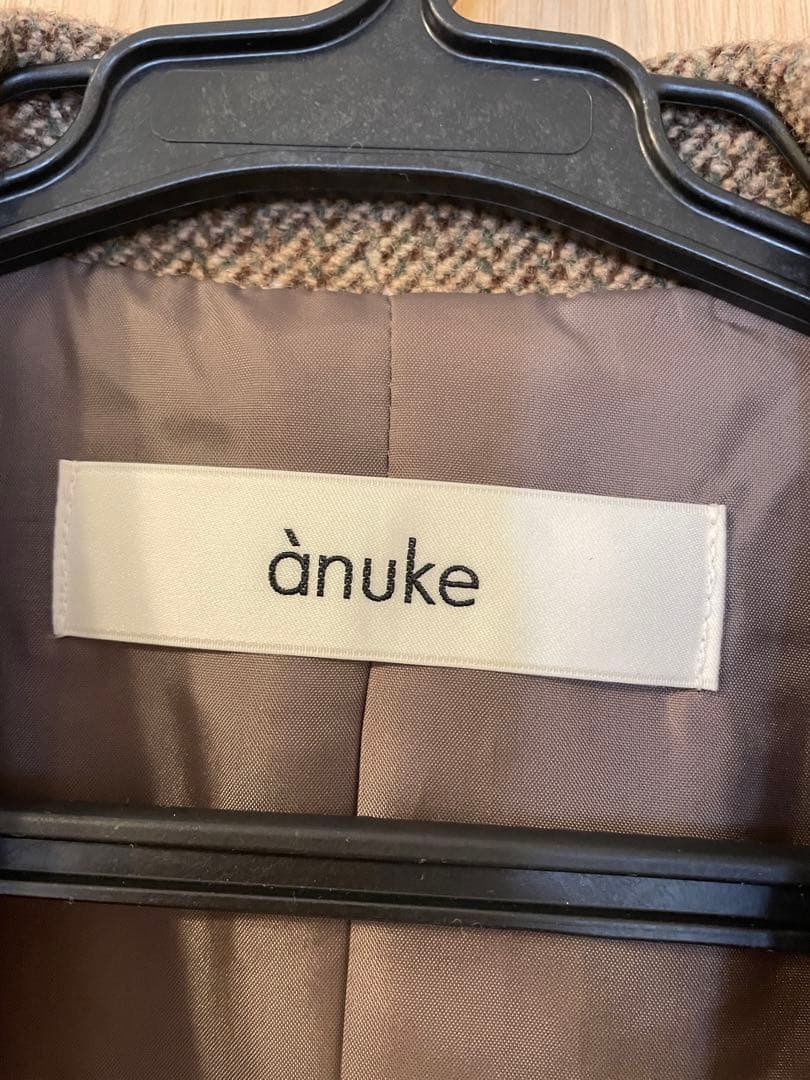 新品 完売anuke Herringbone Wool Jacket ベージ38