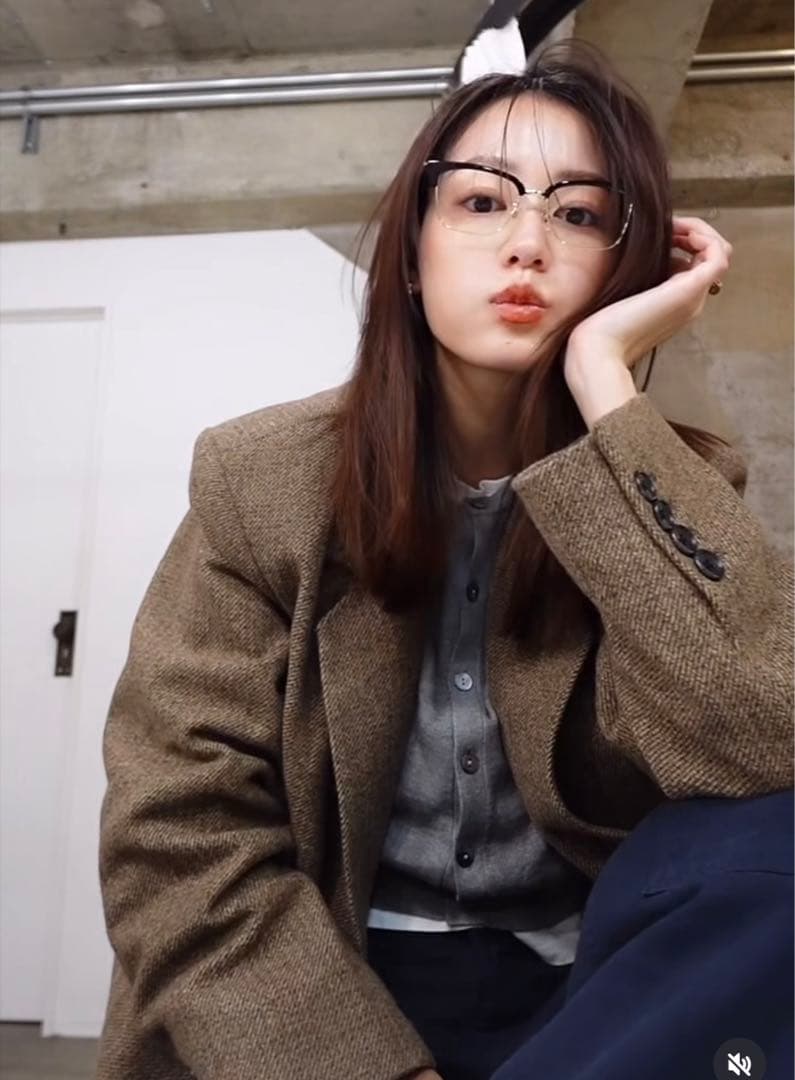 新品 完売anuke Herringbone Wool Jacket ベージ38