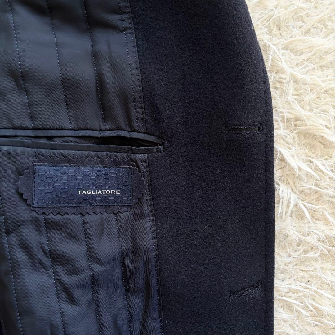 <美品>TAGLIATORE 新ロゴ カシミヤ ウール チェスターコート48