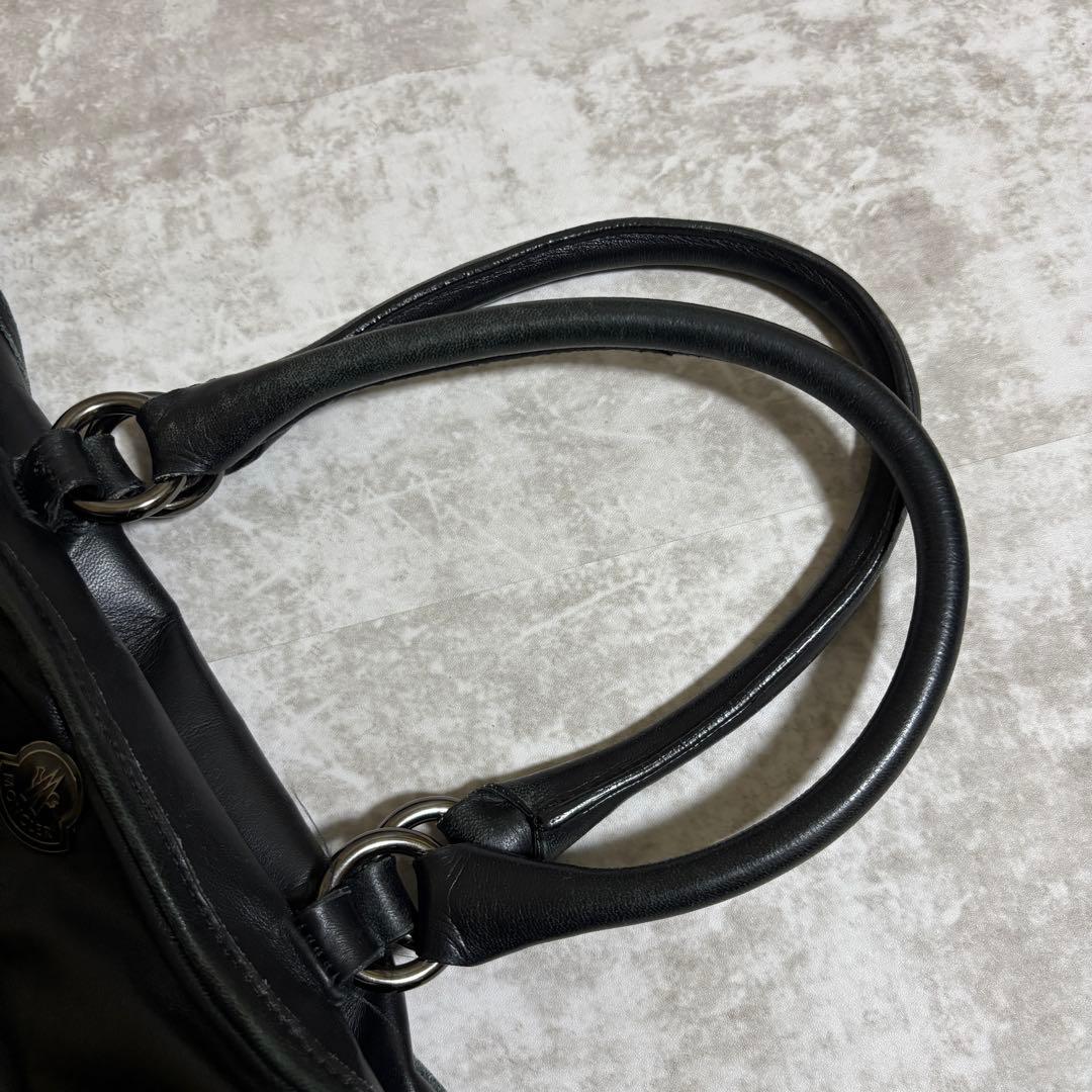 H251 Moncler モンクレール　ハンドバッグ　ブラック　大容量　A4収納