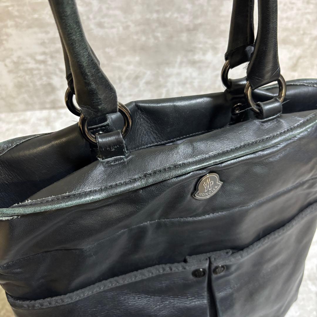 H251 Moncler モンクレール　ハンドバッグ　ブラック　大容量　A4収納