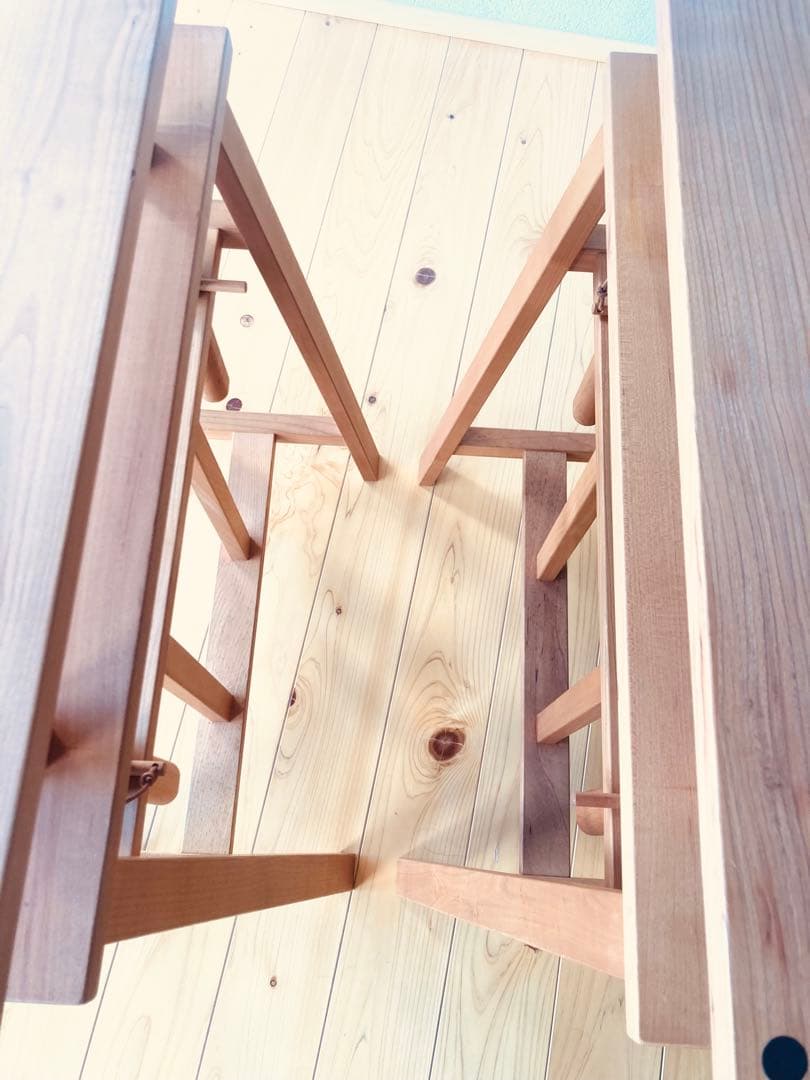 木製アトリエテーブル 高さ調整可能【脚のみ】