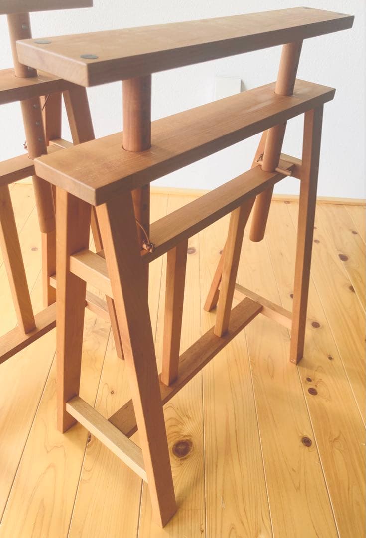 木製アトリエテーブル 高さ調整可能【脚のみ】