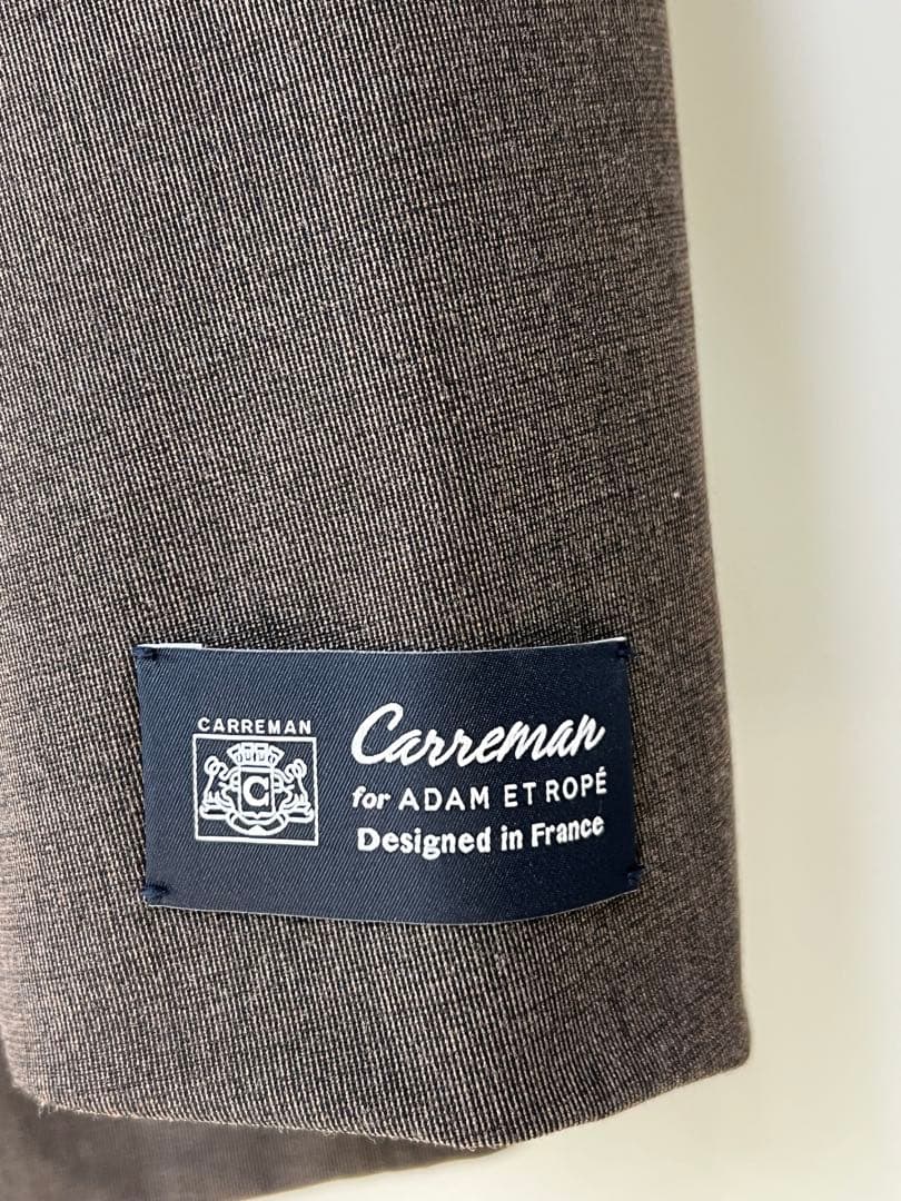 ADAM ET ROPE' アダムエロペ 伸縮素材ノーカラー セットアップスーツ