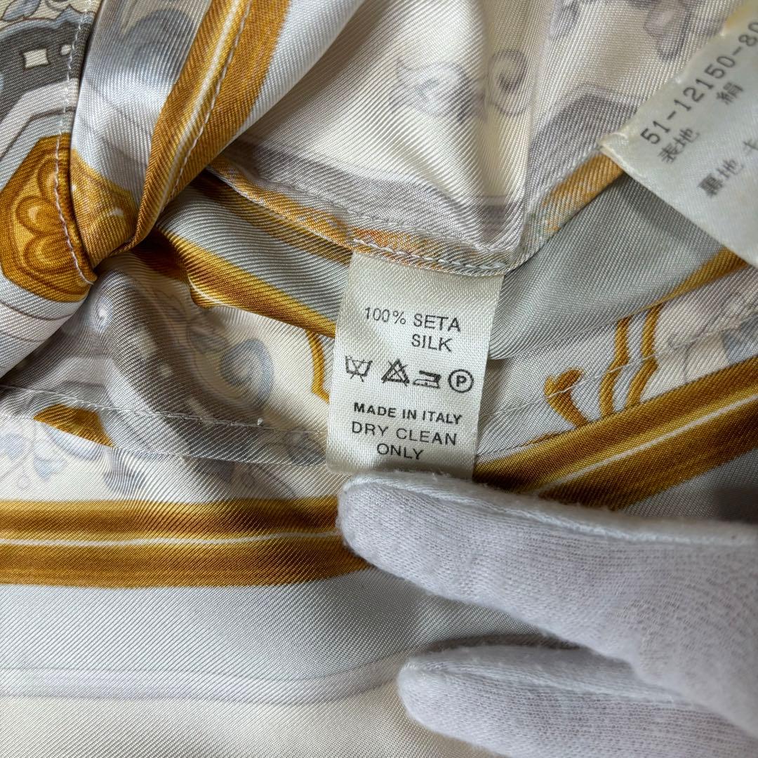 エトロ　ヴィンテージ　シルク　ジャケット　総柄　クリーニング済み　イタリア製