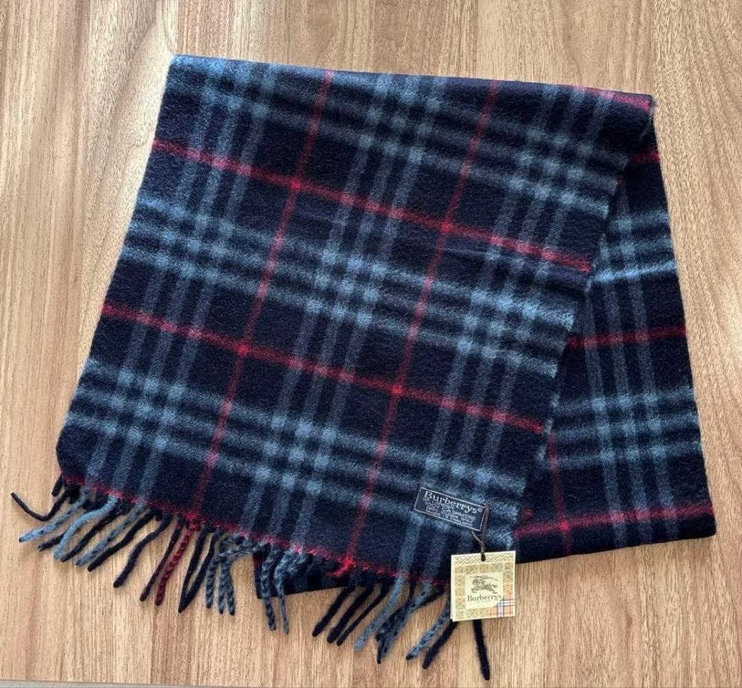 BURBERRY　チェック柄　カシミヤ100%マフラー
