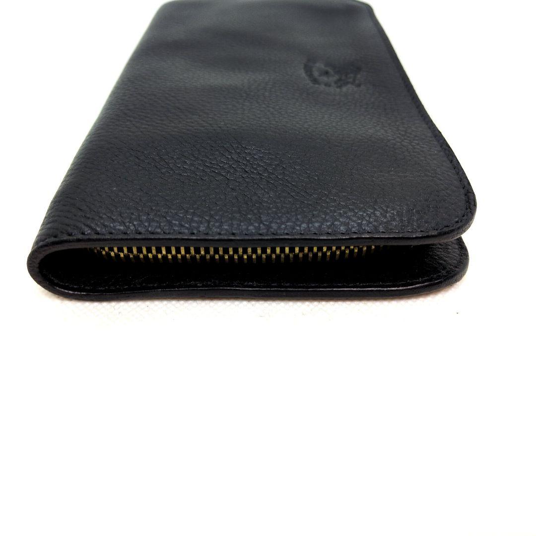 【極美品】イルビゾンテ　L字　長財布　ロングウォレット　シボ革　ユニセックス　黒