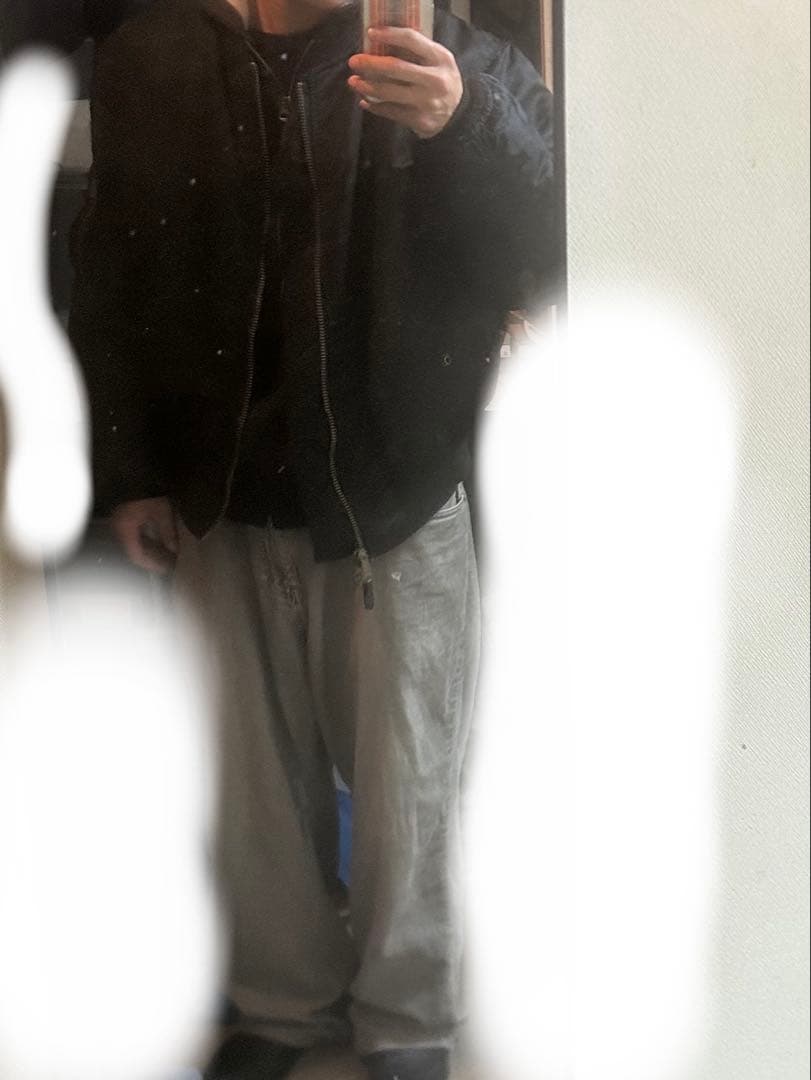 80s〜90s頃 USA製 Alpha MA-1民間ALPHA刻印ジッパー短丈