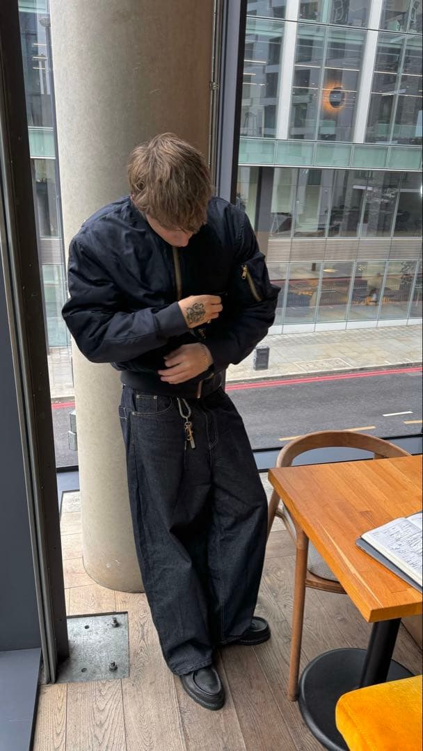 80s〜90s頃 USA製 Alpha MA-1民間ALPHA刻印ジッパー短丈