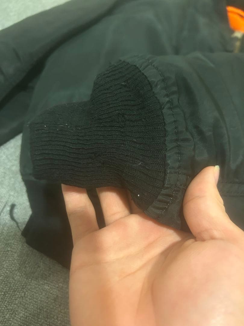 80s〜90s頃 USA製 Alpha MA-1民間ALPHA刻印ジッパー短丈