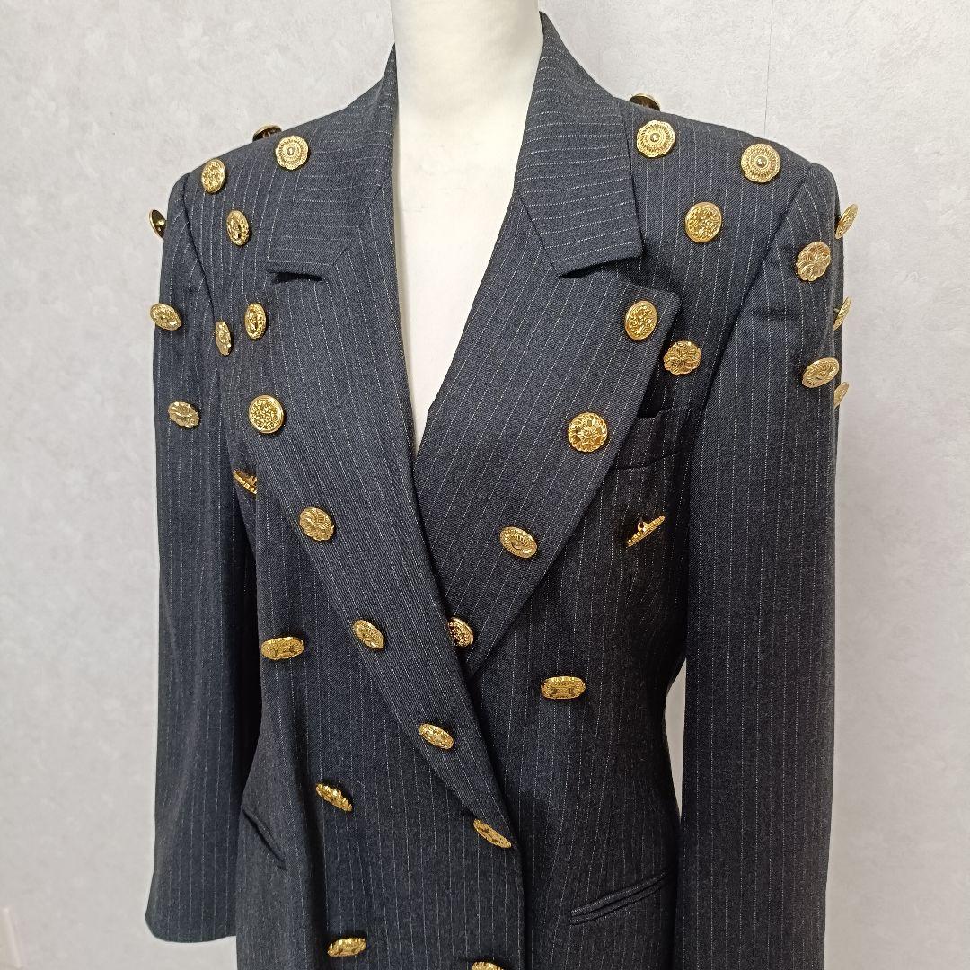 ESCADA エスカーダ ヴィンテージ テーラードジャケット 金ボタン 38 M