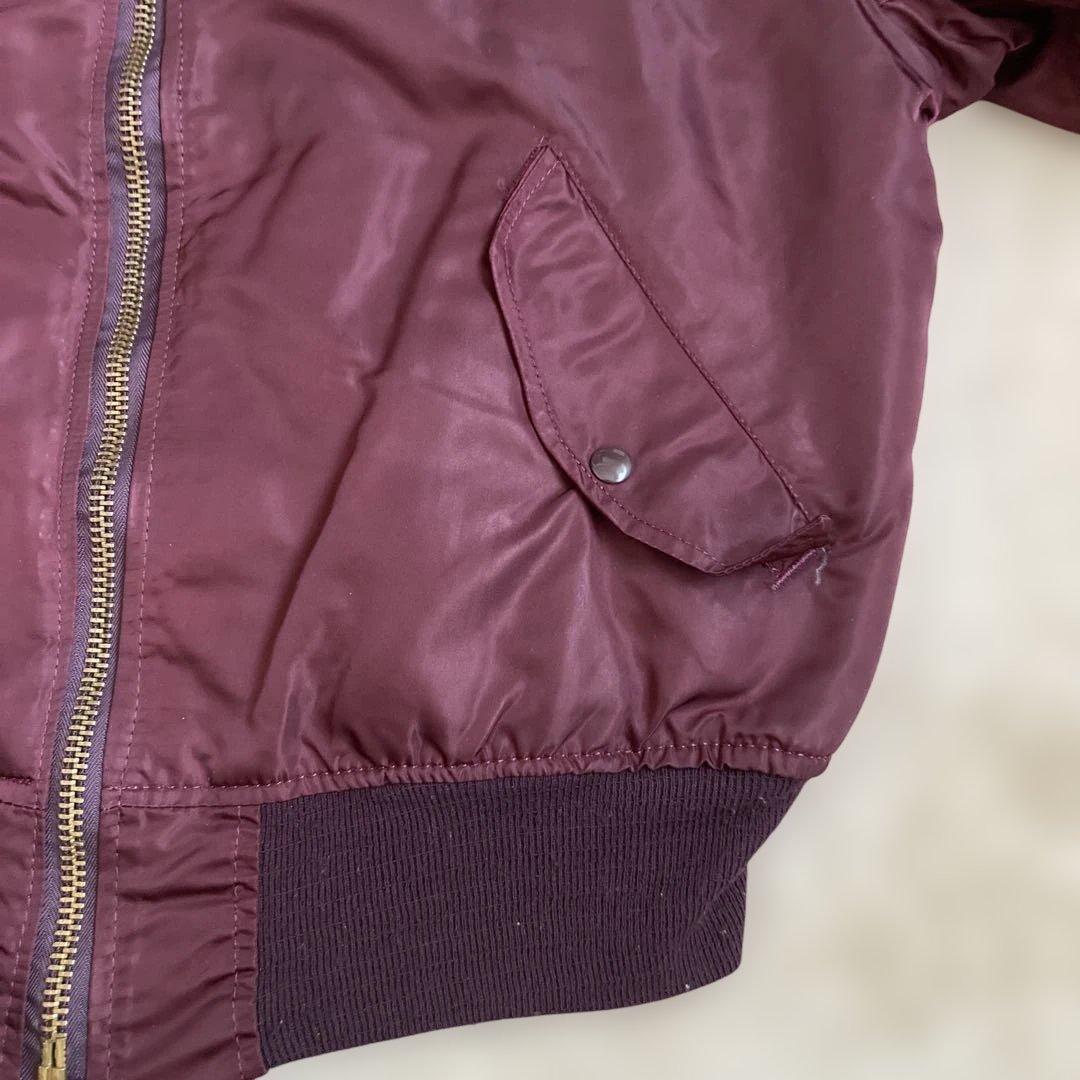 《希少カラー》80s USA製 ALPHA MA-1 L ヴィンテージ ボルドー