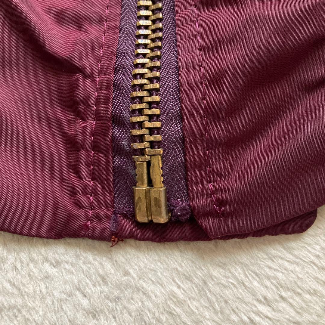《希少カラー》80s USA製 ALPHA MA-1 L ヴィンテージ ボルドー