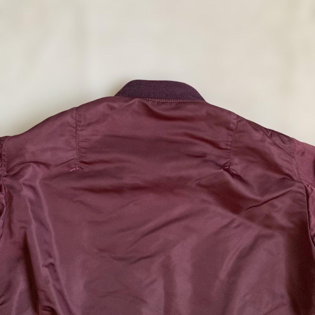 《希少カラー》80s USA製 ALPHA MA-1 L ヴィンテージ ボルドー