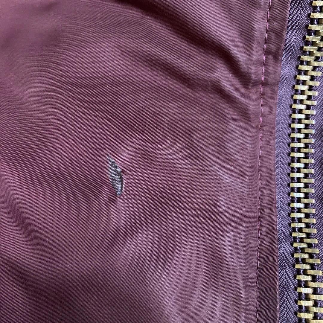 《希少カラー》80s USA製 ALPHA MA-1 L ヴィンテージ ボルドー