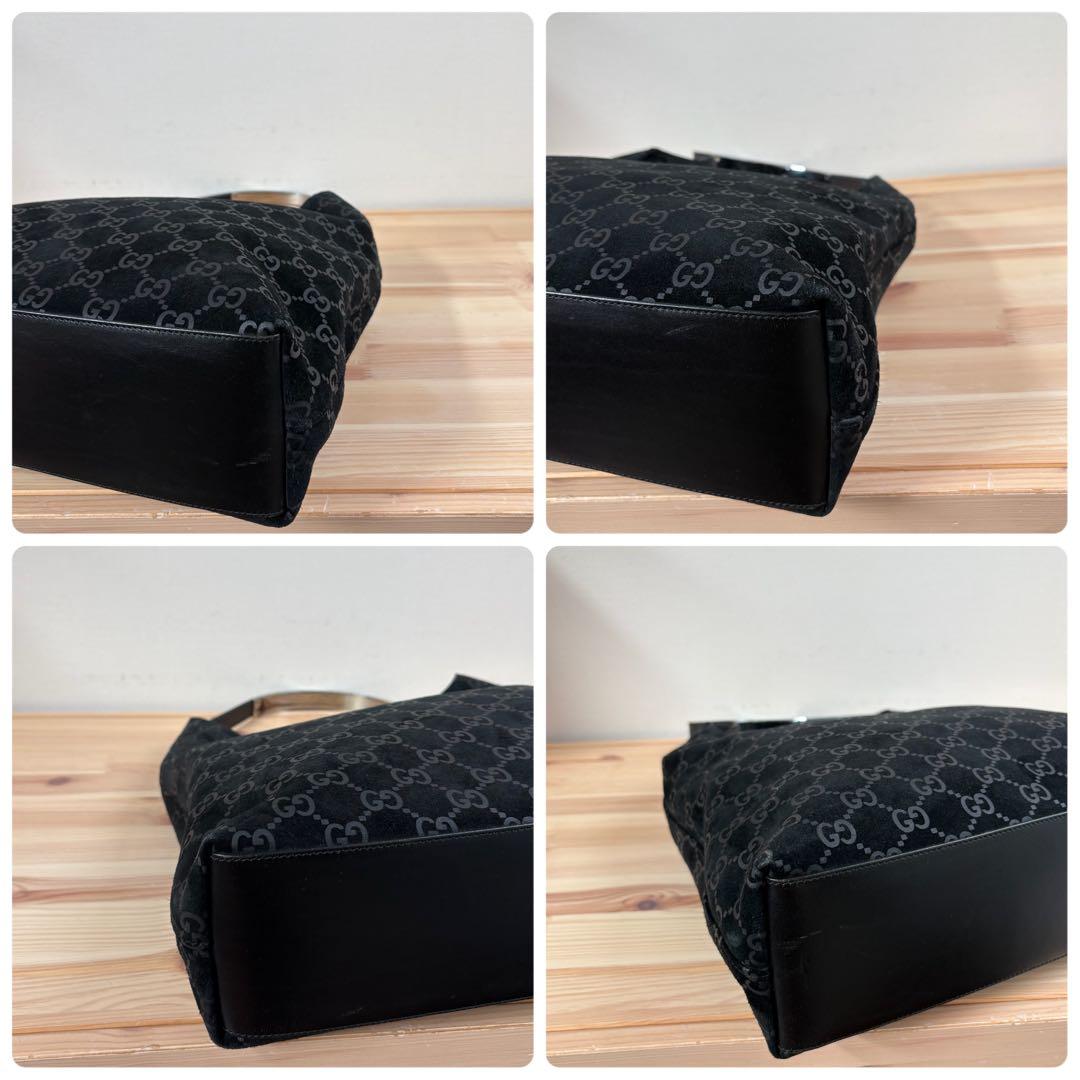 極美　GUCCI グッチ　メタルハンドル　GG柄　ホーボー　ワンショルダーバッグ