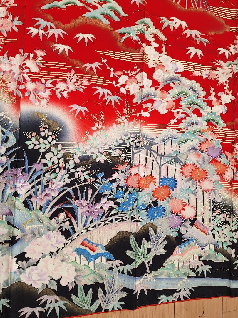 着物リメイクワンピース3664