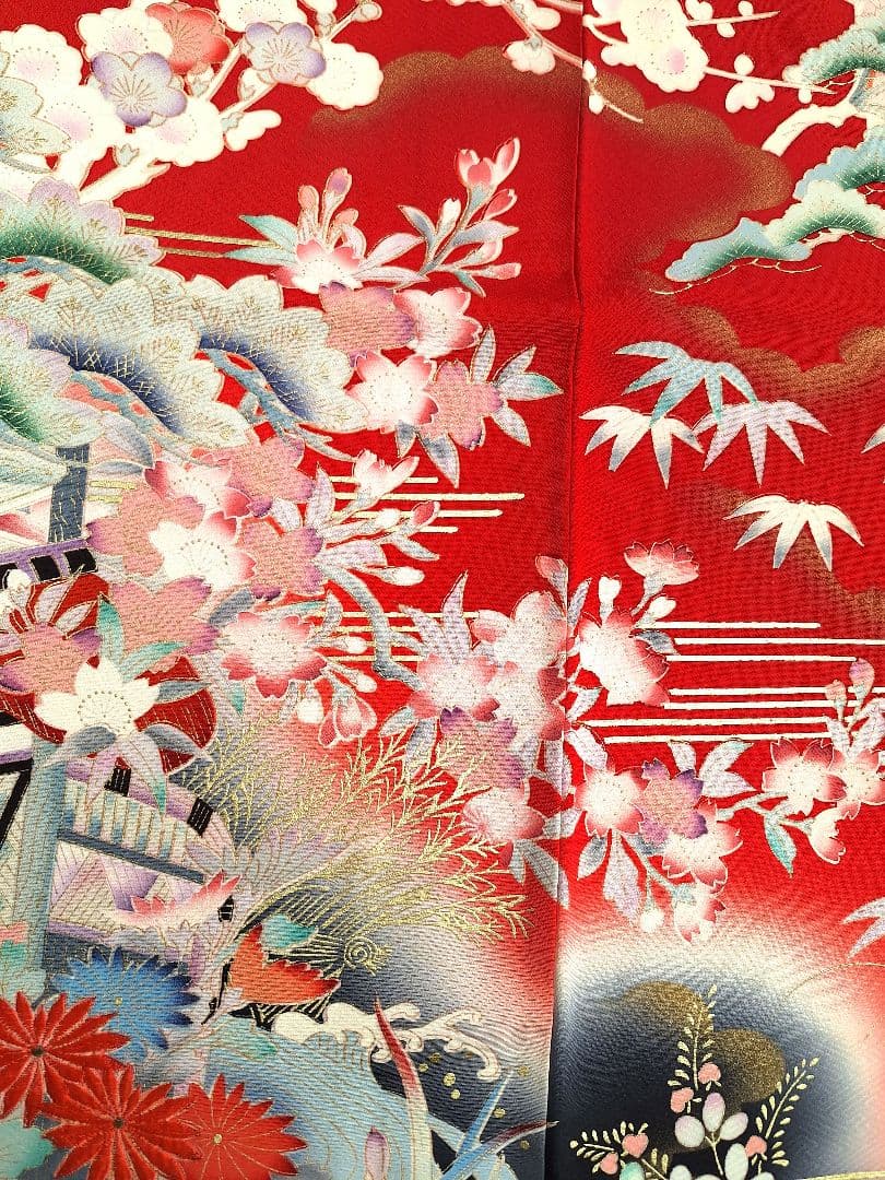 着物リメイクワンピース3664