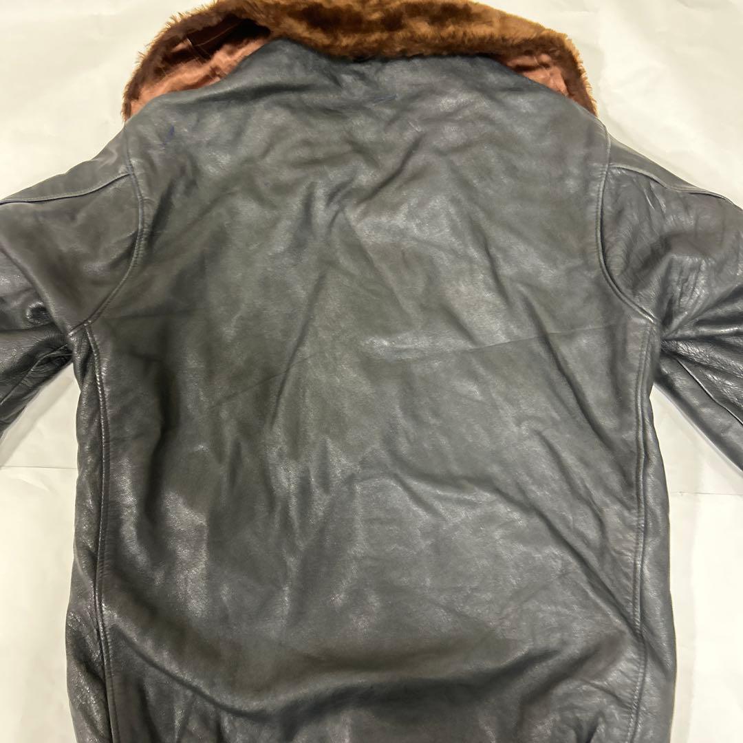 ブラックレザーフライトジャケット