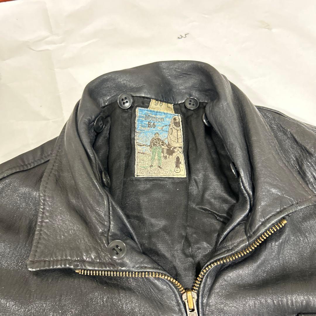 ブラックレザーフライトジャケット